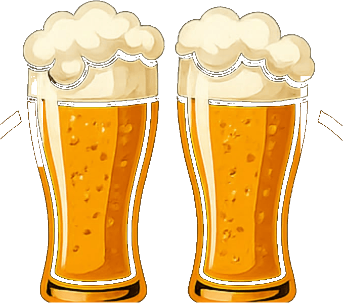 Deux bières qui trinquent